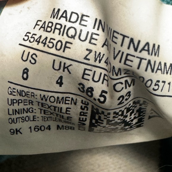 CONVERSE ALL STARS Women’s Rare Teal Blue Slip On Low Tops Size 6 EUC - Picture 7 of 10